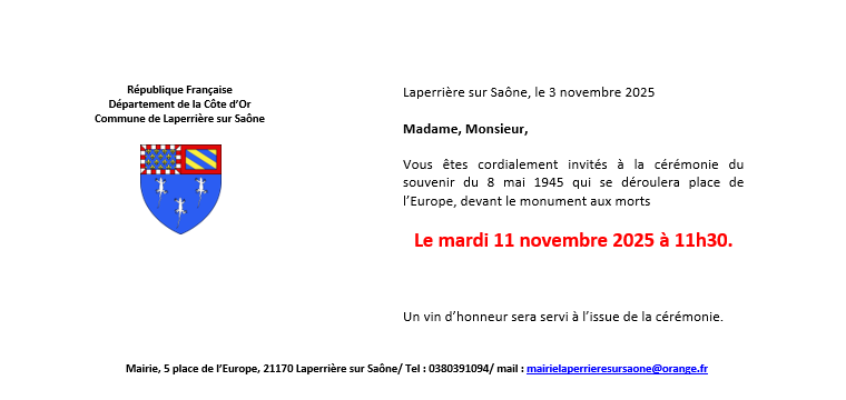 Cérémonie du 11 novembre 2025
